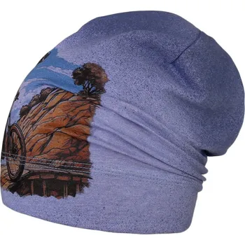 Čepice Bavlněná čepice Polo - vzor 84 - modrá - cyklista 48 - 50