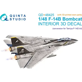 Plastikový model Quinta studio 1/48 F-14B 3D-Print.&col.Interior (conv.set TAM)