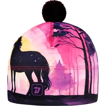 Čepice Flavio - zimní funkční čepice - vzor 183 - duhová - jednorožci L 54 - 56