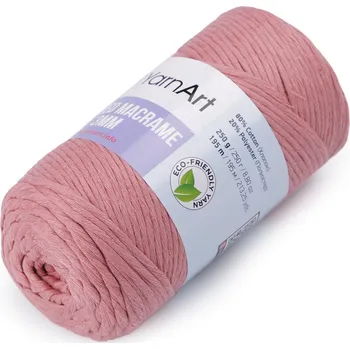 Příze Pletací příze Twisted Macrame 250 g rozčesávací Varianta: 14 (792) starorůžová světlá, Balení: 1 ks