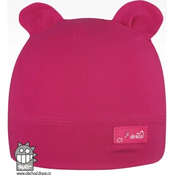 Čepice Bavlněná kojenecká čepice s oušky Berry - vzor 21 - malinová 42 - 44