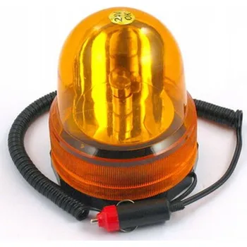 Maják VÝSTRAŽNÁ LAMPA MAJÁK HALOGENOVÝ NA STŘECHU 12V MAGNET ORANŽOVÝ