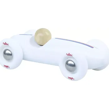 autíčko Vilac Dřevěné auto mini Grand prix vintage bílé