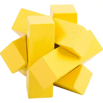 Hlavolam small foot Barevný hlavolam 1ks žlutá hvězda