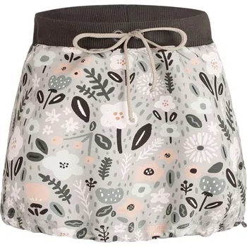 Dívčí sukně Dívčí bavlněná sukně Viky - vzor 03 - šedá - kytičky 104 - 110