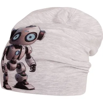 Čepice Bavlněná čepice Polo - vzor 112 - světle šedá - robot 52 - 54