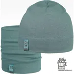 Set bavlněné čepice a nákrčníku Alan - vzor 27 - zelenomodrá tmavá 52 - 54