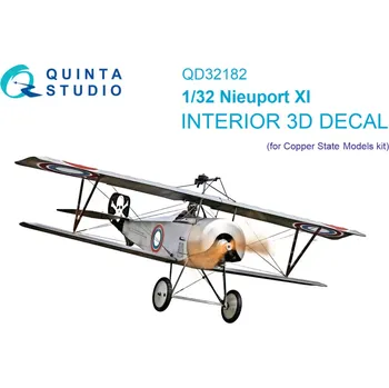Plastikový model Quinta studio 1/32 Nieuport XI 3D-Print.&col.Interior (CSM)