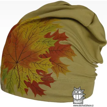Čepice Bavlněná čepice Polo - vzor 34 - olivová, listí 52 - 54