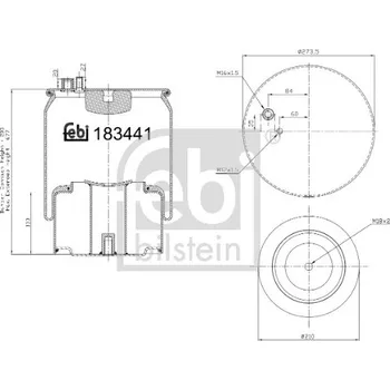 Měch - pneumatické odpružení FEBI BILSTEIN 183441