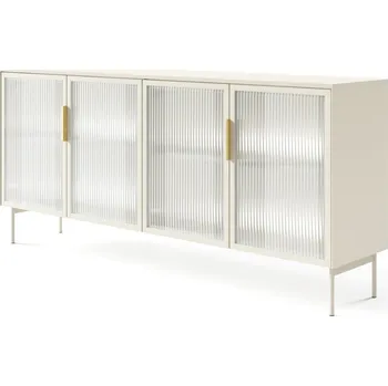 Komoda ArtLas Komoda NAIRE 4D s LED osvětlením | cashmere