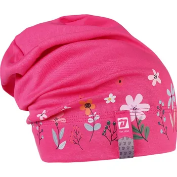 Čepice Spadlá bavlněná čepice Pepe - vzor 18 - růžová neon - louka 46 - 48