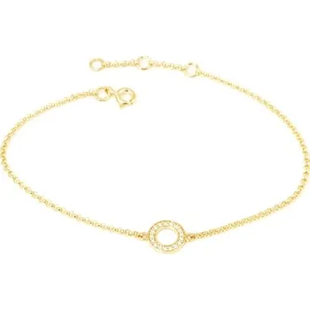 Náramek Diamantový náramek ze žlutého zlata kolečko DNA005F + dárek zdarma