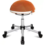 Zdravotní balanční židle HALF BALL s kovovým křížem, oranžová