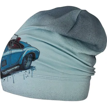 Čepice Bavlněná čepice Polo - vzor 85 - zelenomodrá světlá - auto 54 - 56