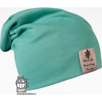 Čepice Bavlněná čepice Pastels DOUBLE - vzor 28 - tmavá mentolová 54 - 56