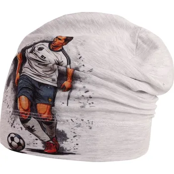 Čepice Bavlněná čepice Polo - vzor 106 - světle šedá - fotbalista 50 - 52