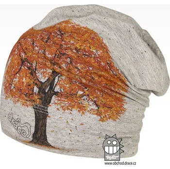 Čepice Bavlněná čepice Polo - vzor 26 - šedá melír, strom 48 - 50