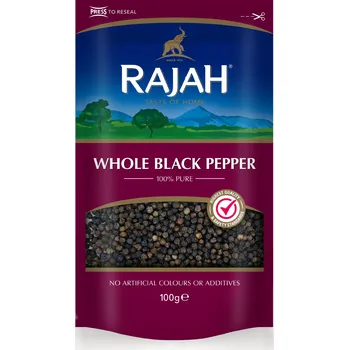Koření Raja Koření RAJAH CELÝ ČERNÝ PEPŘ 100G