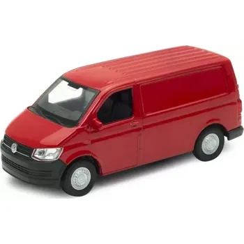 autíčko Welly Volkswagen Transporter T6 VAN 1:34 červená