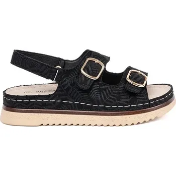 Dámské sandále Goodin Praktické černé sandály dámské na platformě 39