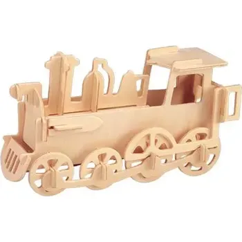 3D puzzle Woodcraft construction kit Woodcraft Dřevěné 3D puzzle Lokomotiva malá