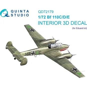 Plastikový model Quinta studio 1/72 Bf 110C/D/E 3D-Print.&col.Interior (EDU)