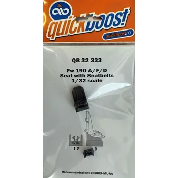 Plastikový model Quickboost 1/32 Fw 190A/F/D seat with seatbelts (ZOUKEI M.)