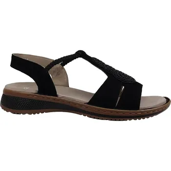 Dámské sandále Letní vycházková obuv-flexiblová, Ara, Hawaii 2.0, šíře G, černá: Černá Nubuk, velur (semiš) 28 43 G - standardní šíře (29799-29800)
