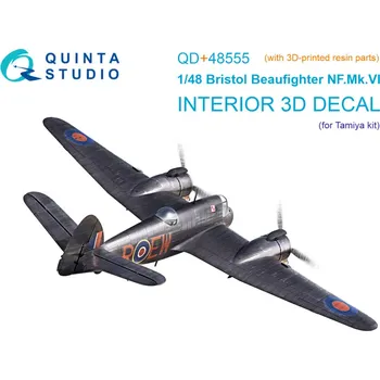 Plastikový model Quinta studio 1/48 Bristol Beaufighter NF.Mk.VI 3D-Pr.&col.Int.