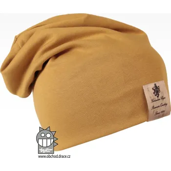 Čepice Bavlněná čepice Pastels DOUBLE - vzor 27 - tmavá hořčicová 44 - 46