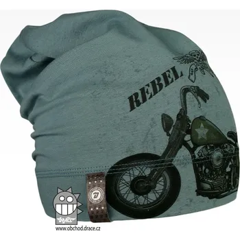 Čepice Bavlněná čepice Polo - vzor 58 - auto/moto - zelenomodrá 46 - 48