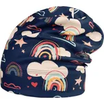 Fleecová čepice Yetti - vzor 36 - tmavě modrá - duha 54 - 56