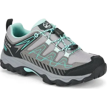 Dámská treková obuv Dívčí nízká turistická obuv TREZETA-Thunder Wp Jr, Grey/Green Šedá 37