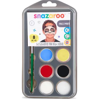 Speciální výtvarná barva Barvy na obličej Snazoroo, 5x2 ml, houbička a štětec - Léto