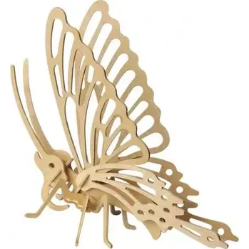 3D puzzle Woodcraft construction kit Woodcraft Dřevěné 3D puzzle Motýl