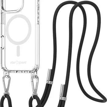 Pouzdro na mobilní telefon AlzaGuard Luxe Detach Lanyard Case Compatible with MagSafe for iPhone 16 Pro černý