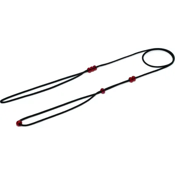 Vodítko pro psa Tamer Výstavní vodítko | černé s červenými korálky - p607-1 Délka: 120 cm