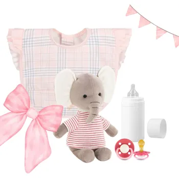 Dárkový potravinový koš Dárkový set pro miminko - Holčička midi