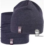 Set bavlněné čepice a nákrčníku Alan - vzor 08 - jeans 54 - 56