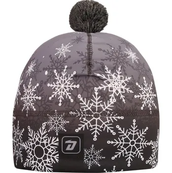 Čepice Flavio - zimní funkční čepice - vzor 177 - šedá - vločky L 54 - 56