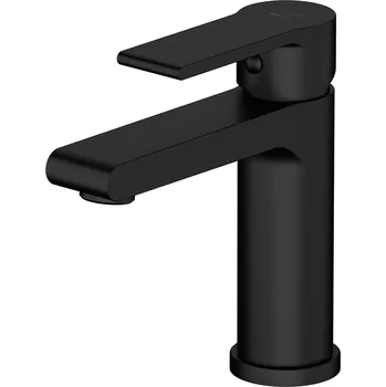 Vodovodní baterie CERSANIT Umyvadlová baterie stojící na podlaze VERSO černá, zátka S1025-002