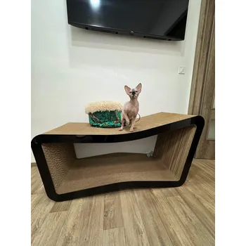 Ekomazlicek.cz MAXI LOFT s akrylem 130x67cm Hloubka škrabadla: 30 cm, Barva: Bílý akryl