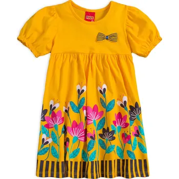 Dívčí šaty Dívčí šaty KYLY TROPIC FLOWERS žluté Velikost: 98