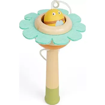 Dřevěná hračka Bigjigs Toys Ball Catcher Květina s míčkem Včelka