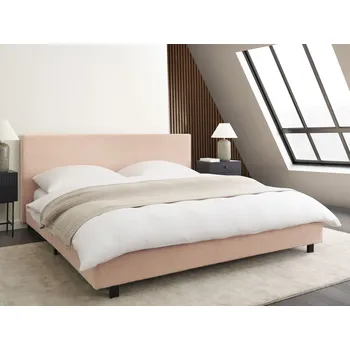 Postel Vodní postel béžová buklé čalounění 180 x 200 matrace vysoké čelo moderní styl ložnice Beliani