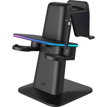 VR brýle RGB nabíjecí stojan pro META QUEST 3/QUEST 2/QUEST PRO od Kiwi Design – černý