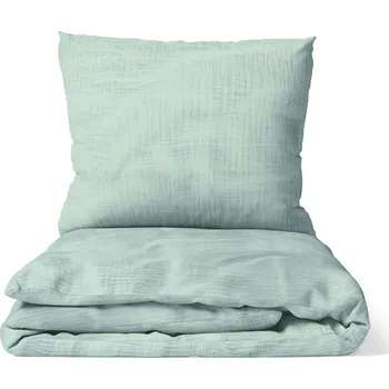 Povlečení DARRÉ Mušelínové povlečení Salvia 140 x 200, 70 x 90 zipový uzávěr