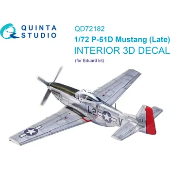 Plastikový model Quinta studio 1/72 P-51D Mustang Late 3D-Print.&col.Interior