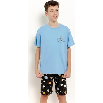 Pánské pyžamo 3403 CHLAPECKÉ PYŽAMO SPENCER 146-158 Modrá 146